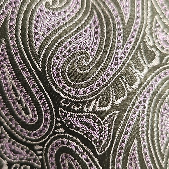 Bellissimo Silk Tie Purple/ Black - Picture 14 of 16